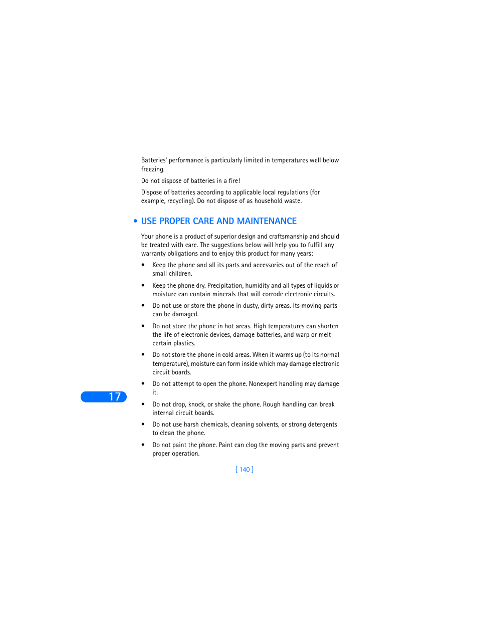 Use proper care and maintenance | Nokia 6385 User Manual | Page 146 / 194