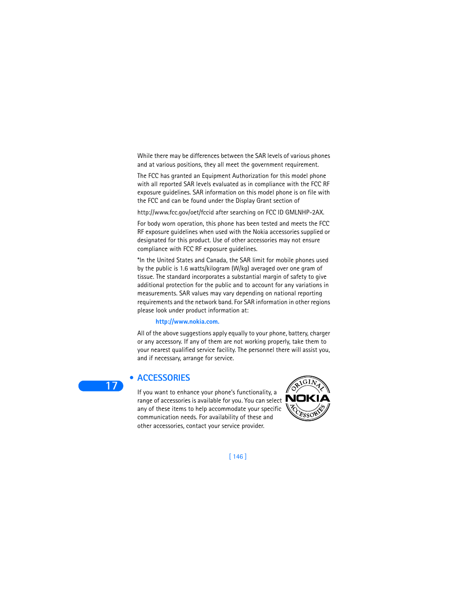 Accessories | Nokia 6385 User Manual | Page 152 / 194