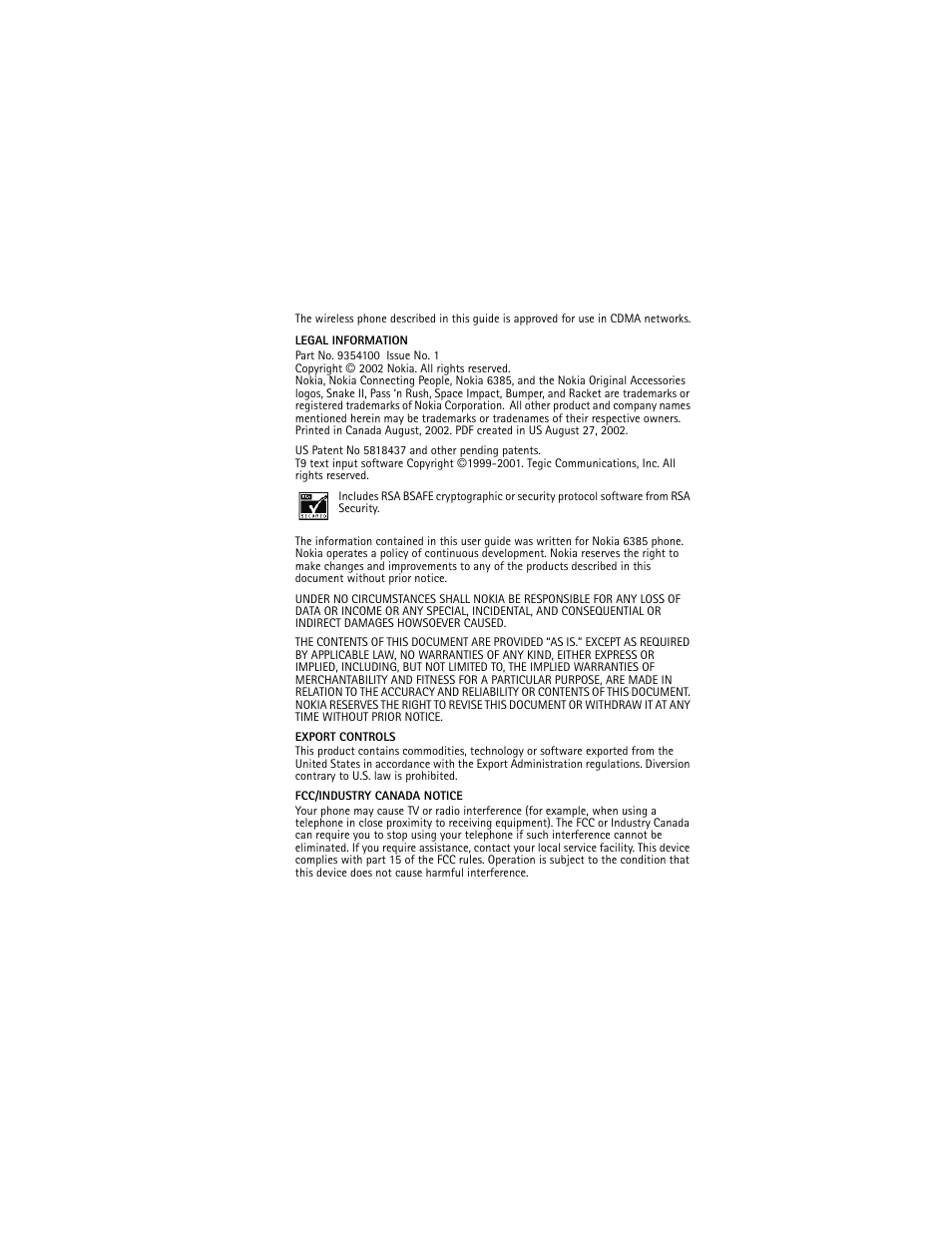 Nokia 6385 User Manual | Page 2 / 194