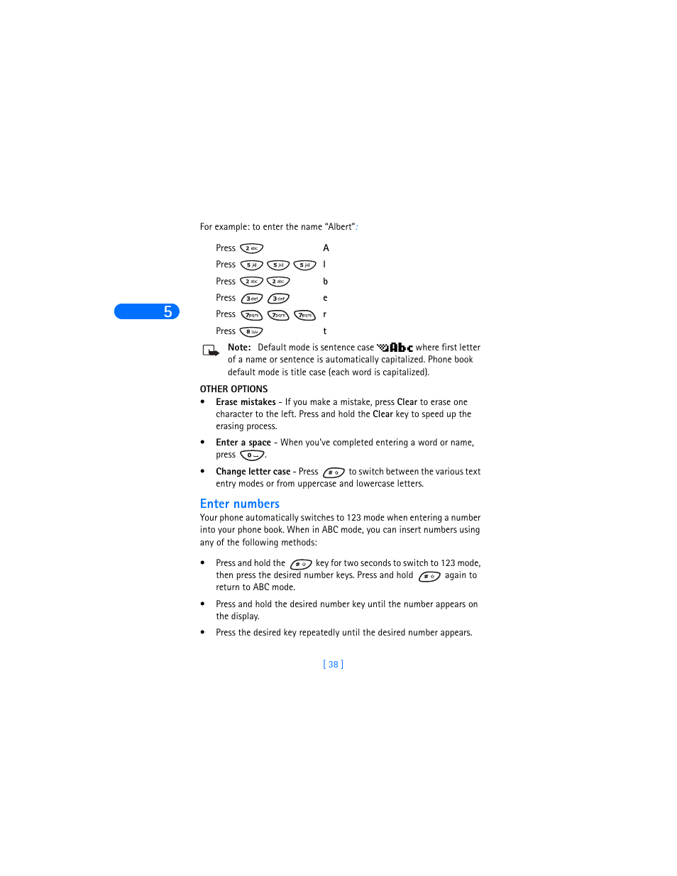 Enter numbers | Nokia 6385 User Manual | Page 44 / 194