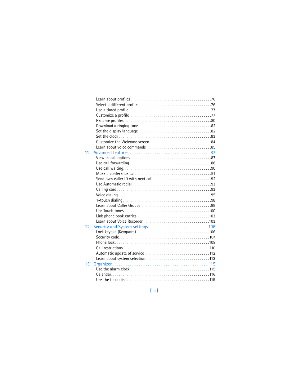 Nokia 6385 User Manual | Page 5 / 194