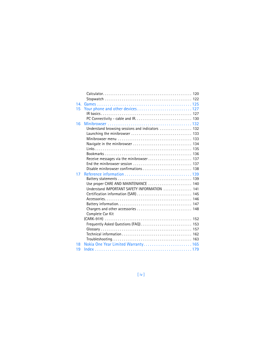 Nokia 6385 User Manual | Page 6 / 194