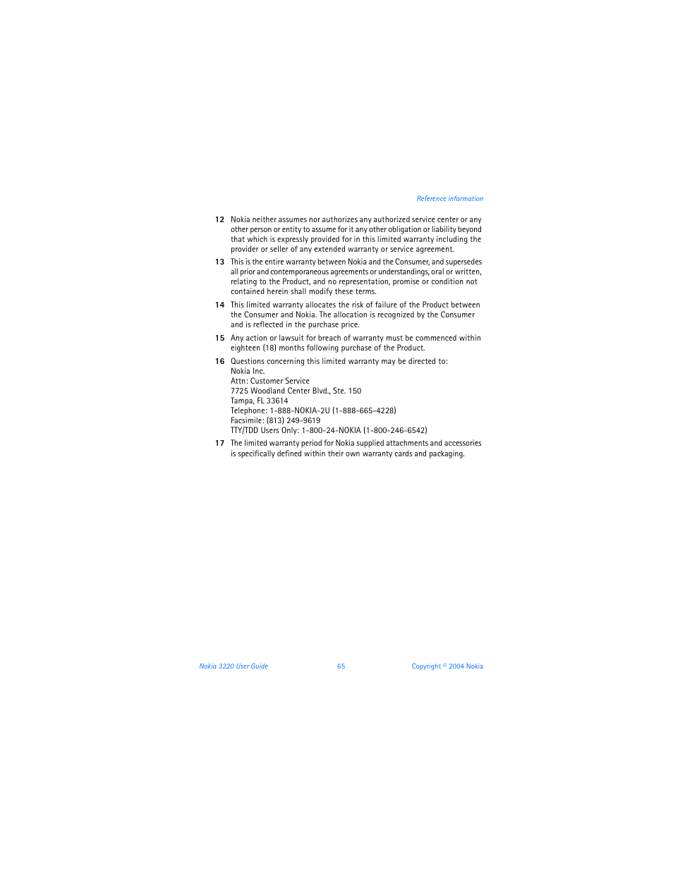 Nokia 3220 User Manual | Page 72 / 89