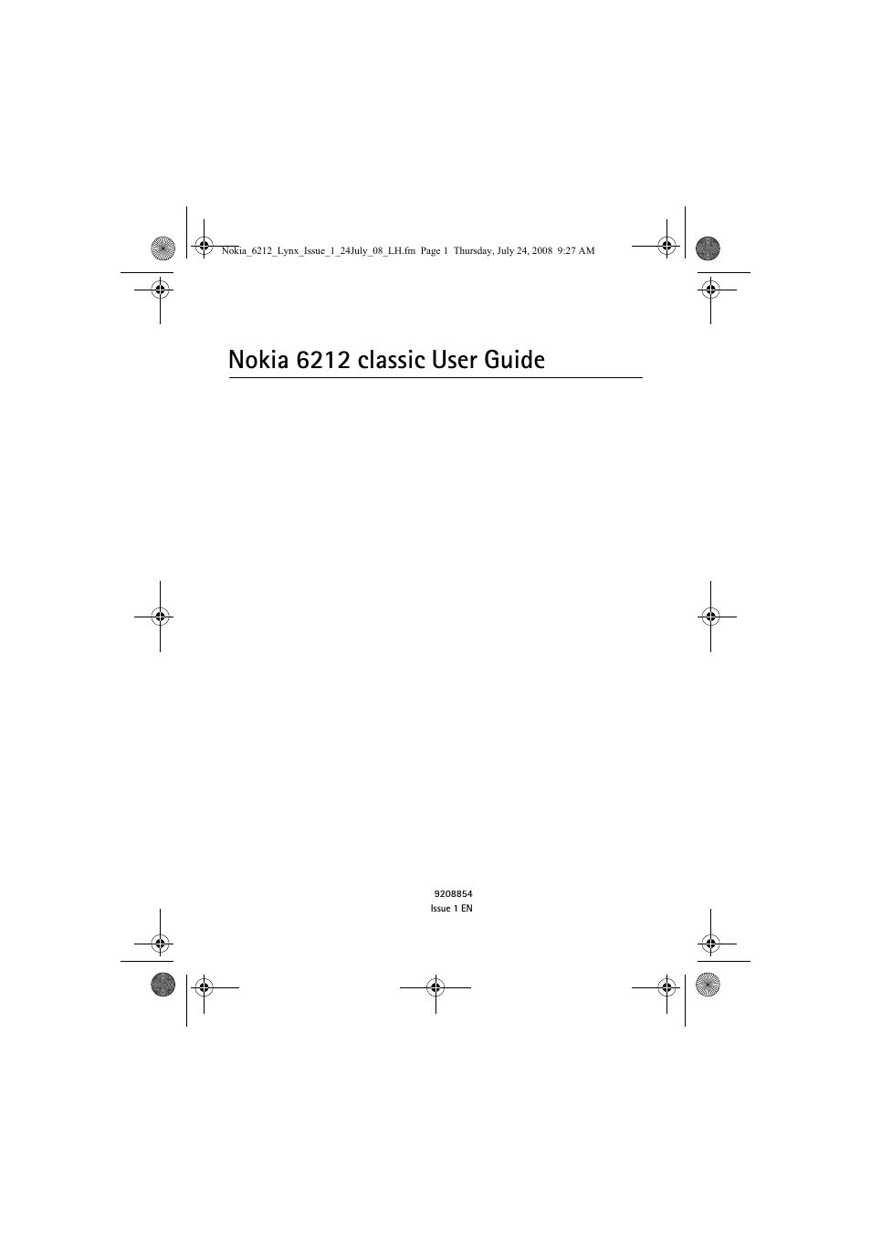 Nokia 6212 classic User Manual | 58 pages