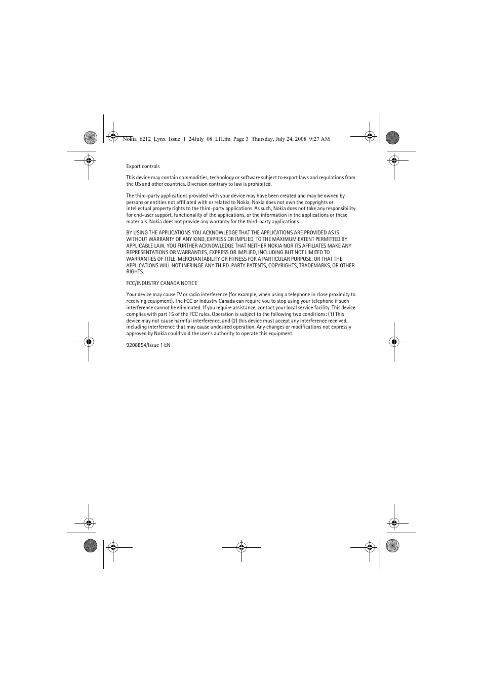Nokia 6212 classic User Manual | Page 3 / 58