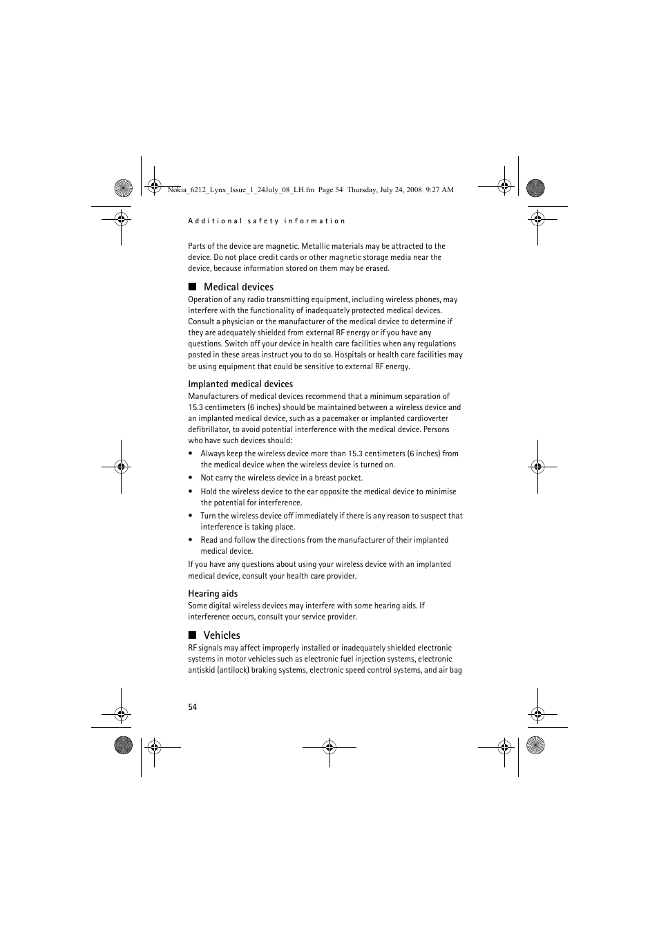 Nokia 6212 classic User Manual | Page 54 / 58