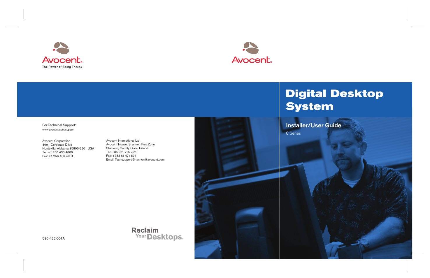 Digital desktop system, Installer/user guide | Avocent C Series User Manual | Page 44 / 44