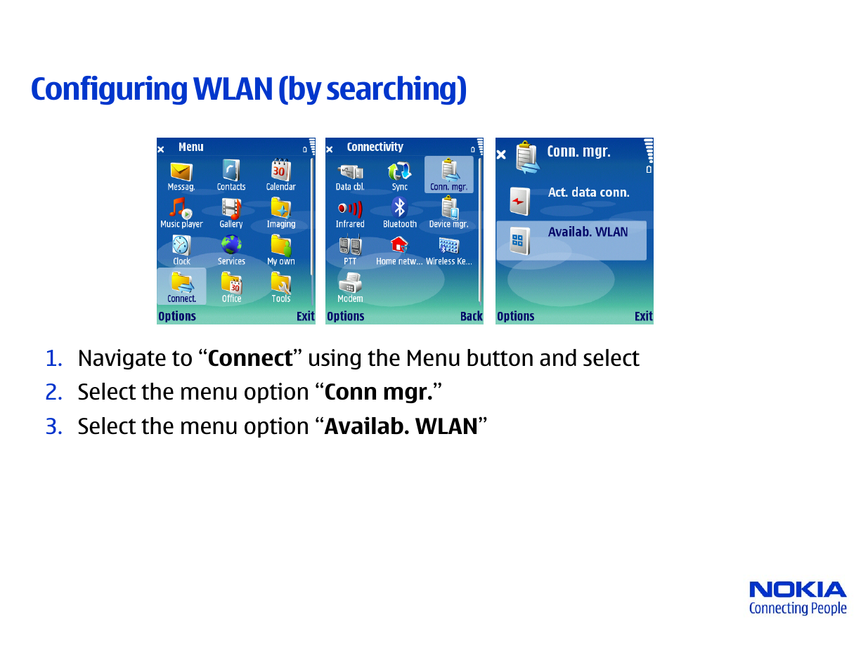 Configuring wlan (by searching) | Nokia N80 Internet Edition User Manual | Page 5 / 6
