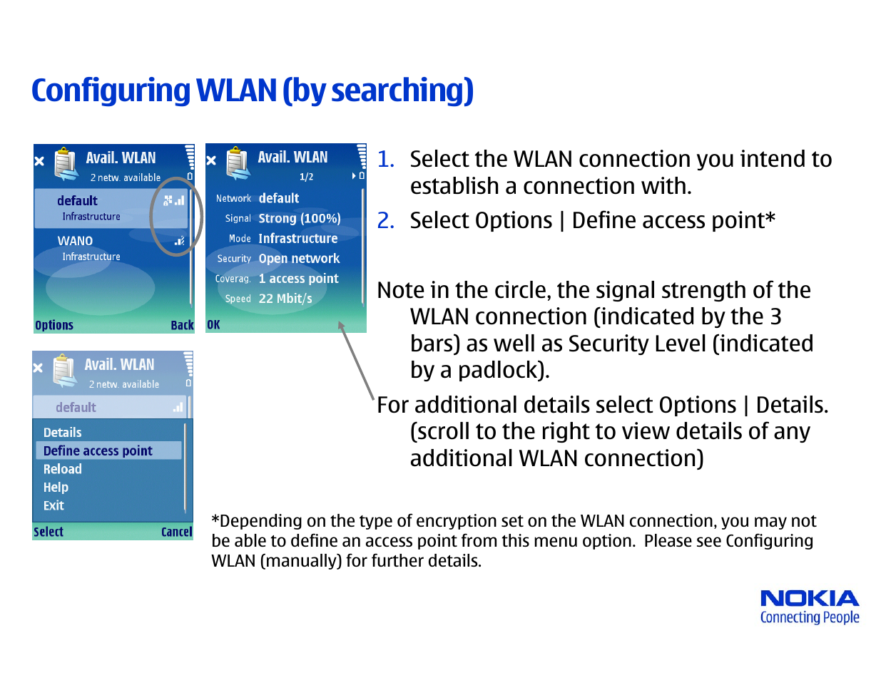 Configuring wlan (by searching) | Nokia N80 Internet Edition User Manual | Page 6 / 6