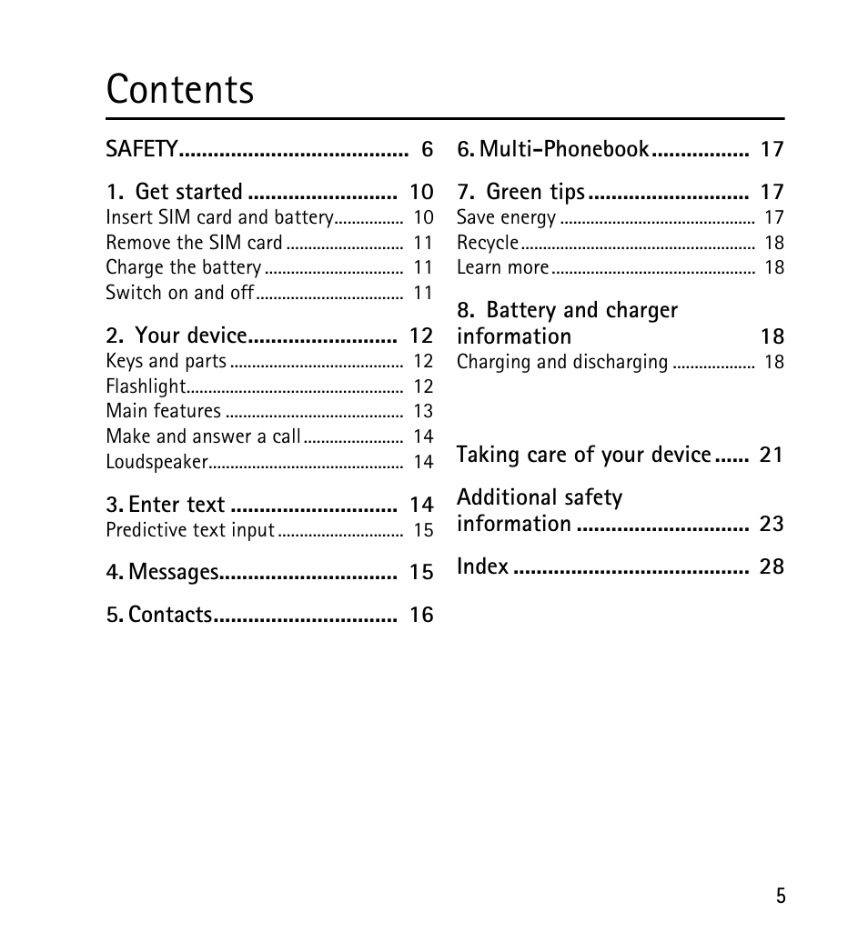 Nokia 1616 User Manual | Page 5 / 28