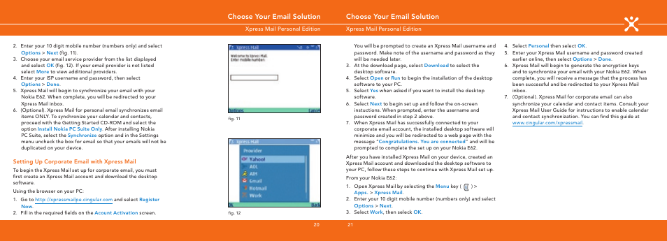 Choose your email solution | Nokia E62 User Manual | Page 11 / 20