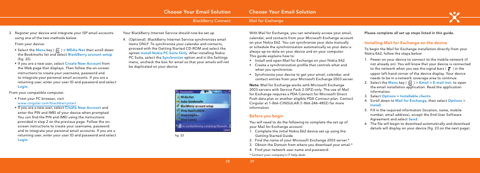 Choose your email solution | Nokia E62 User Manual | Page 15 / 20