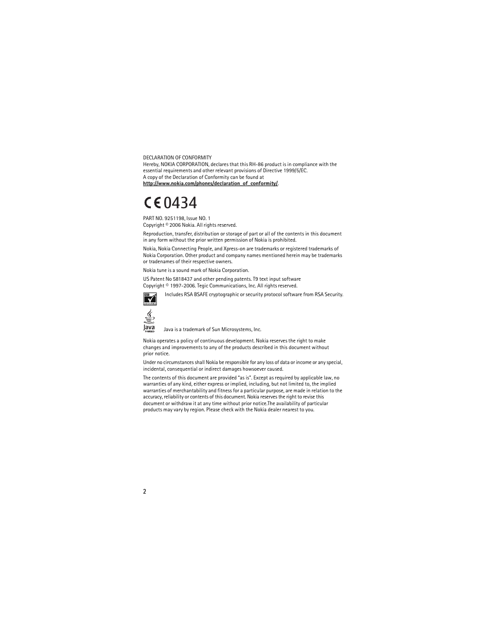 Nokia 2610 User Manual | Page 3 / 81