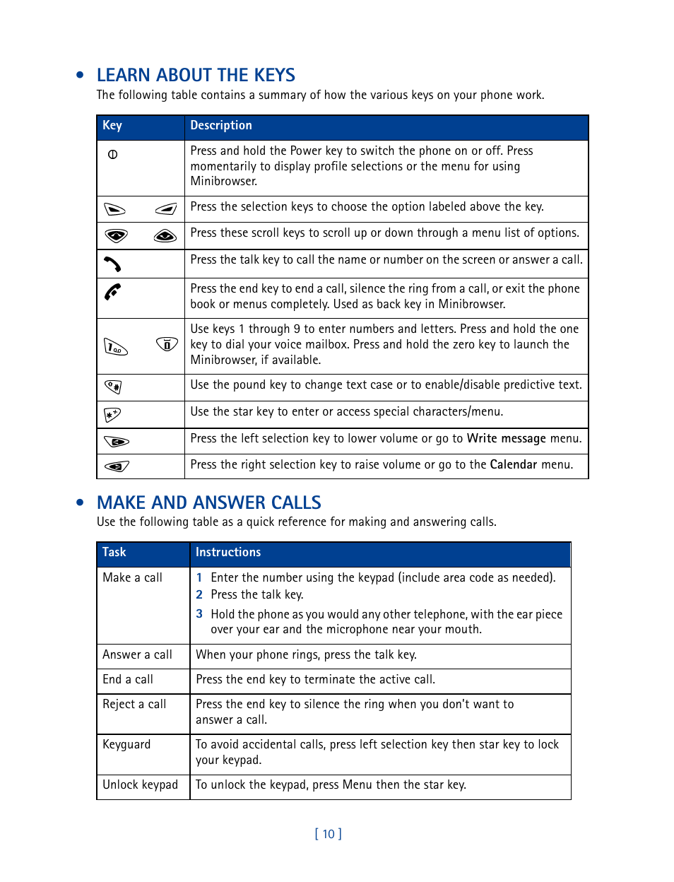 Learn about the keys, Make and answer calls, Learn about the keys make and answer calls | Nokia 3585 User Manual | Page 17 / 201