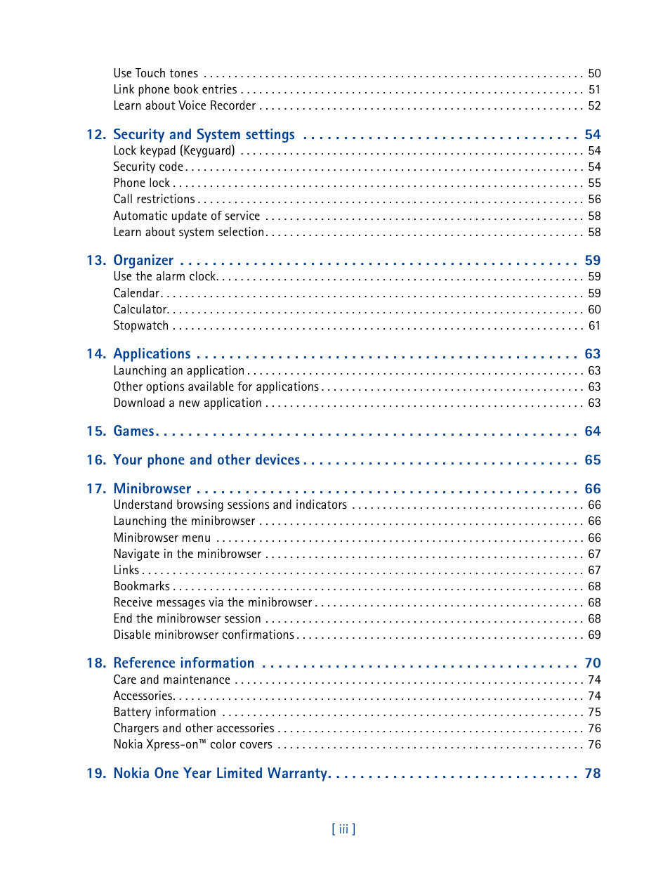 Nokia 3585 User Manual | Page 6 / 201