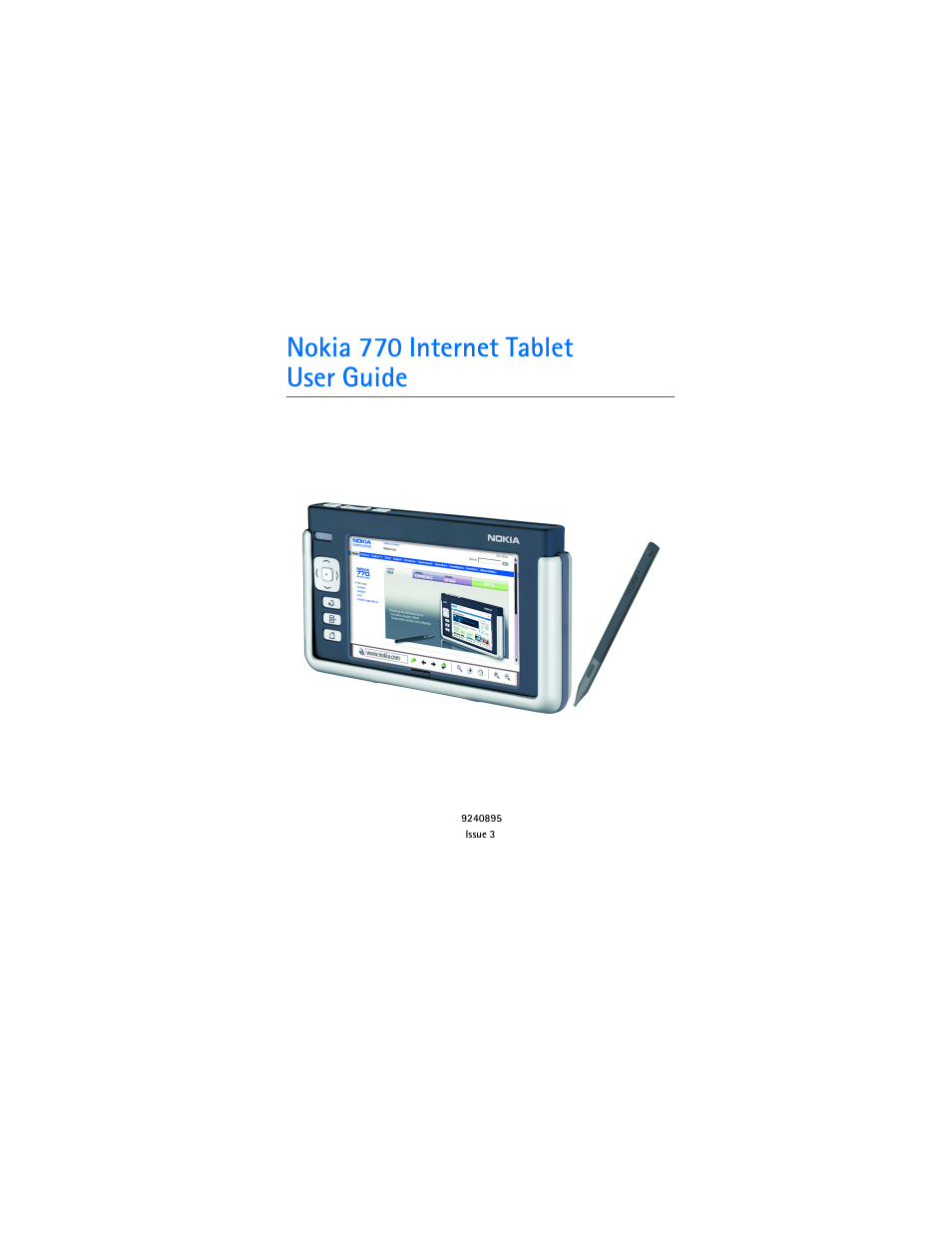 Nokia 770 User Manual | 48 pages