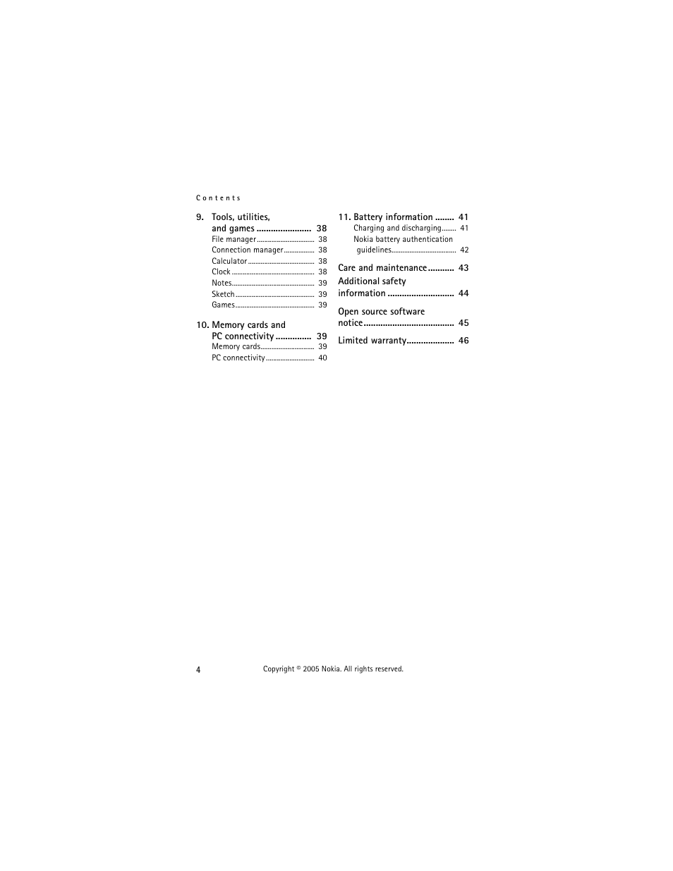 Nokia 770 User Manual | Page 4 / 48