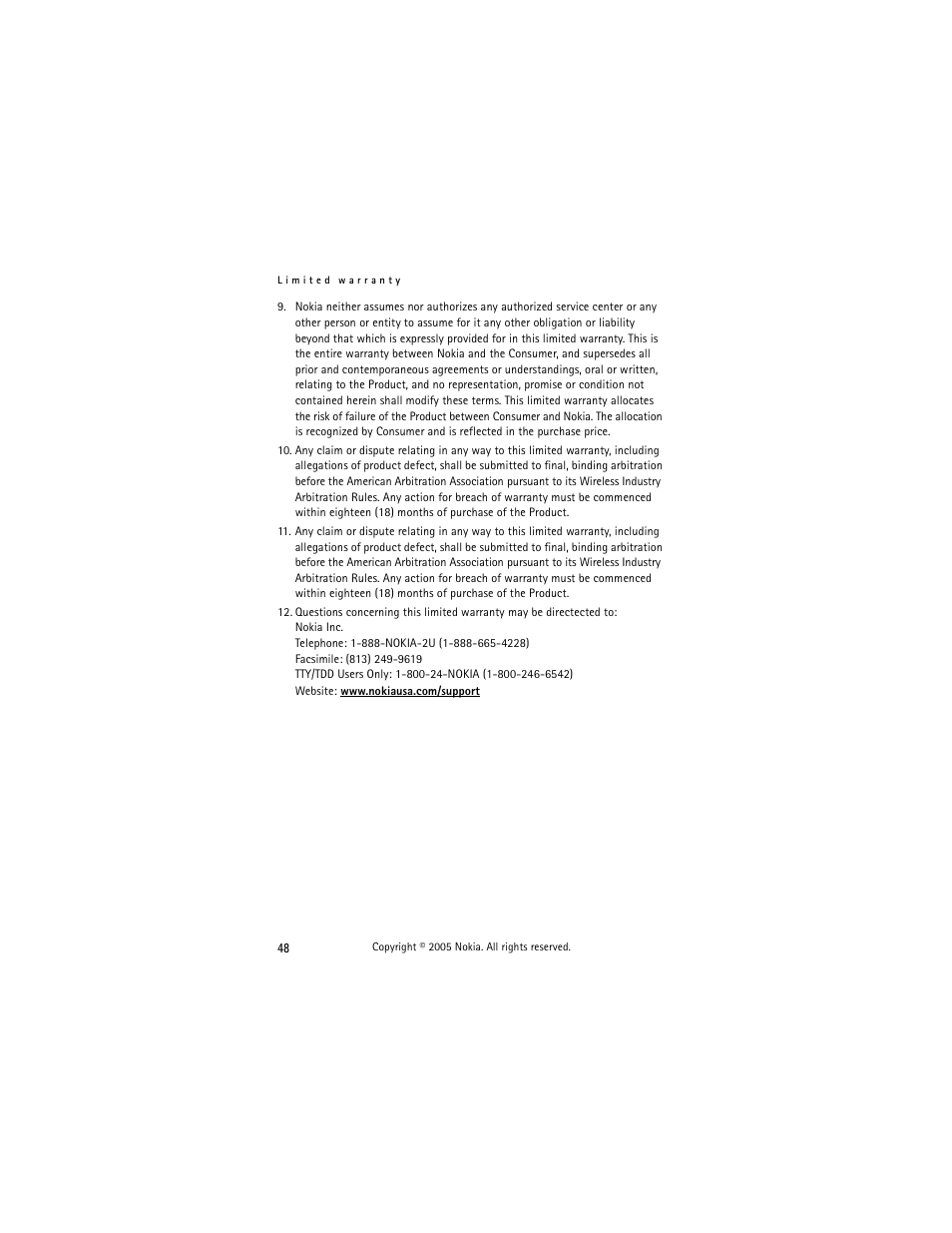 Nokia 770 User Manual | Page 48 / 48