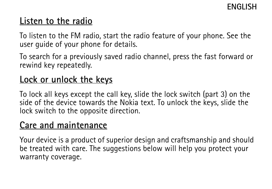 Nokia Music Headset HS-20 User Manual | Page 7 / 9