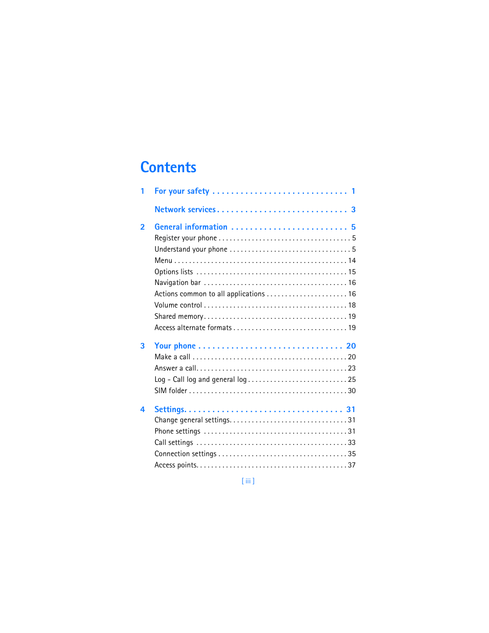 Nokia 3600 User Manual | Page 4 / 217