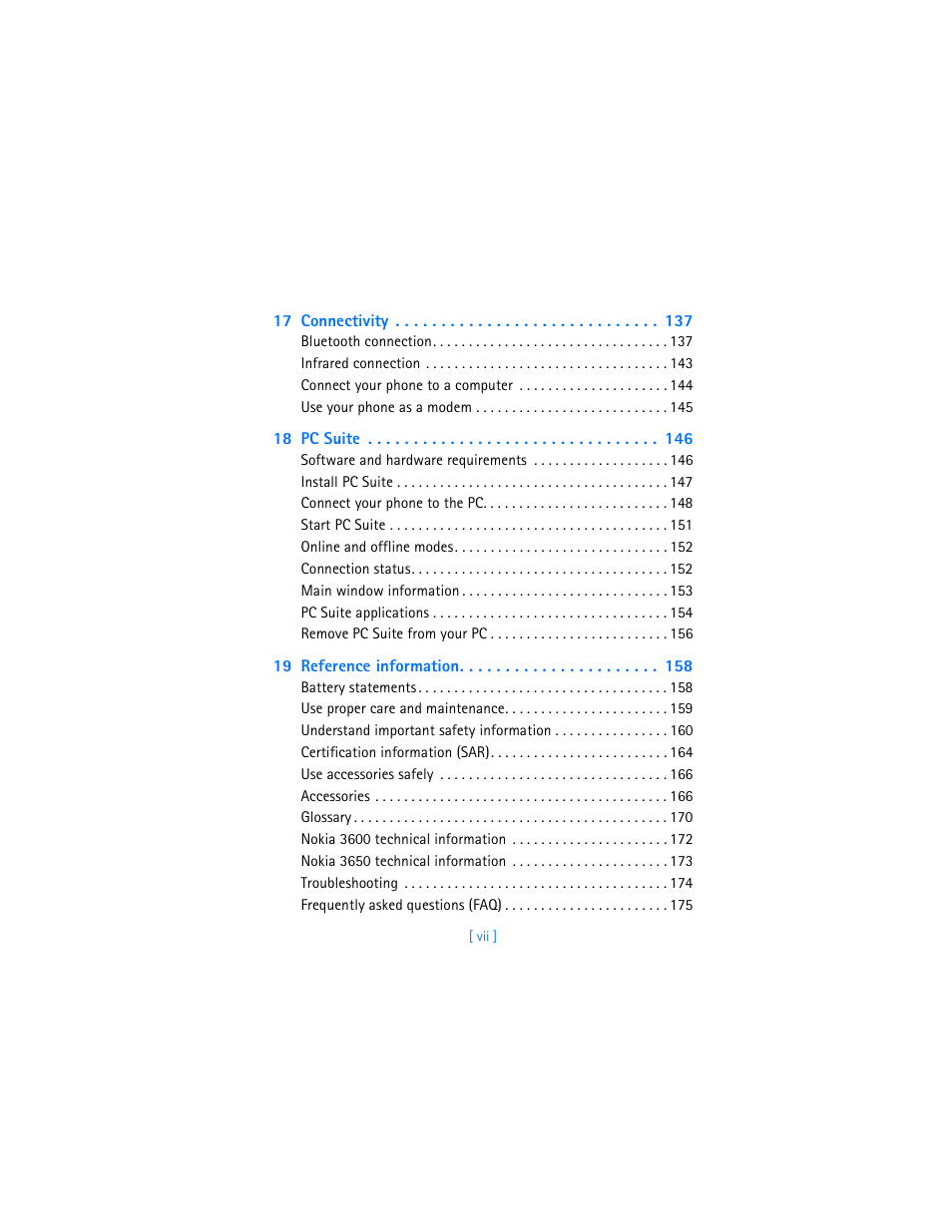 Nokia 3600 User Manual | Page 8 / 217