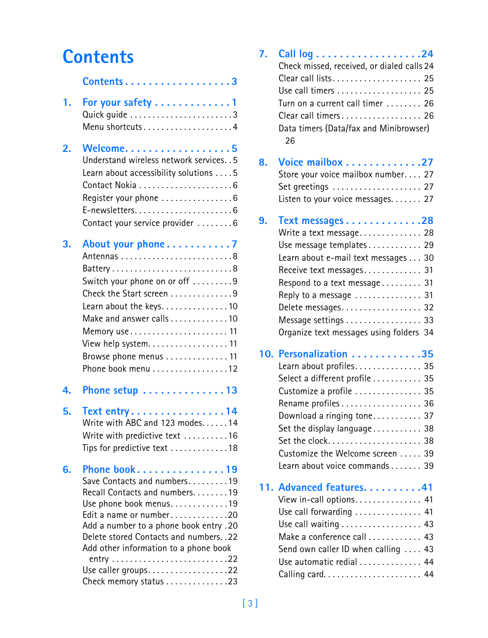 Nokia 3585i User Manual | Page 3 / 97