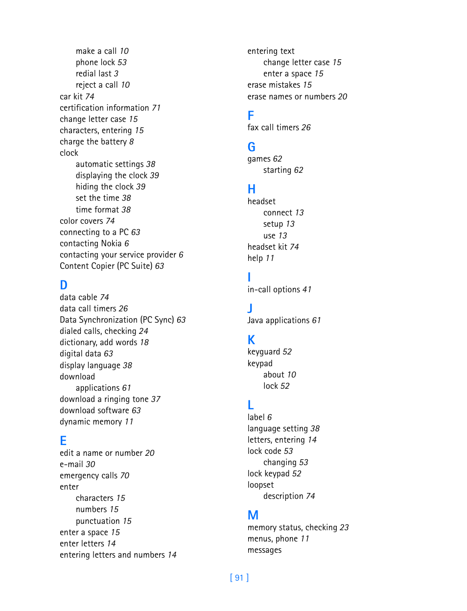 Nokia 3585i User Manual | Page 95 / 97