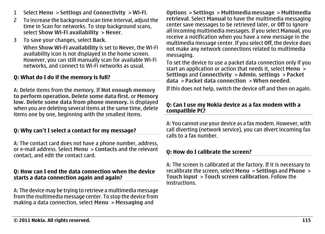 Nokia N97 User Manual | Page 115 / 130