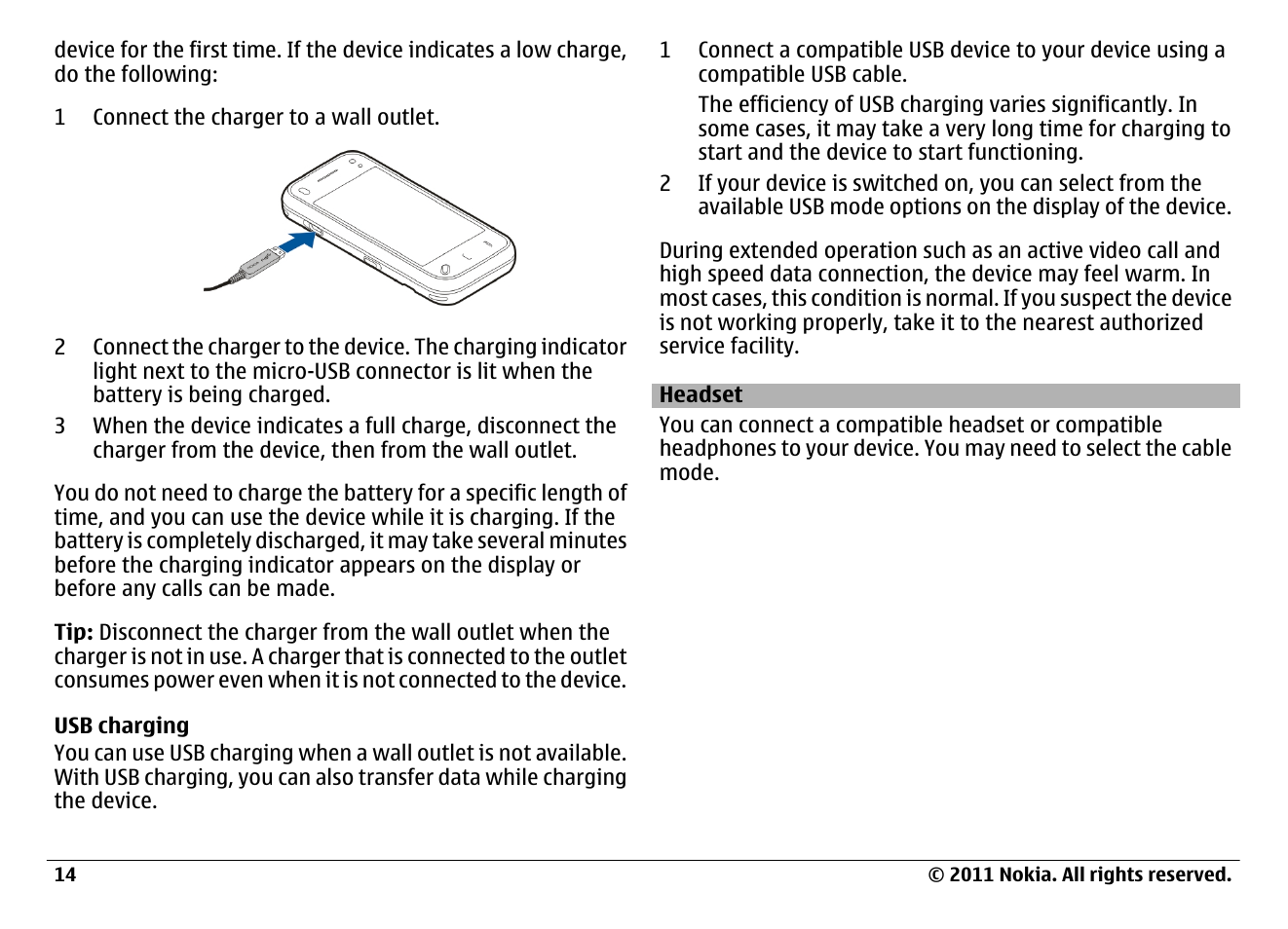 Headset | Nokia N97 User Manual | Page 14 / 130