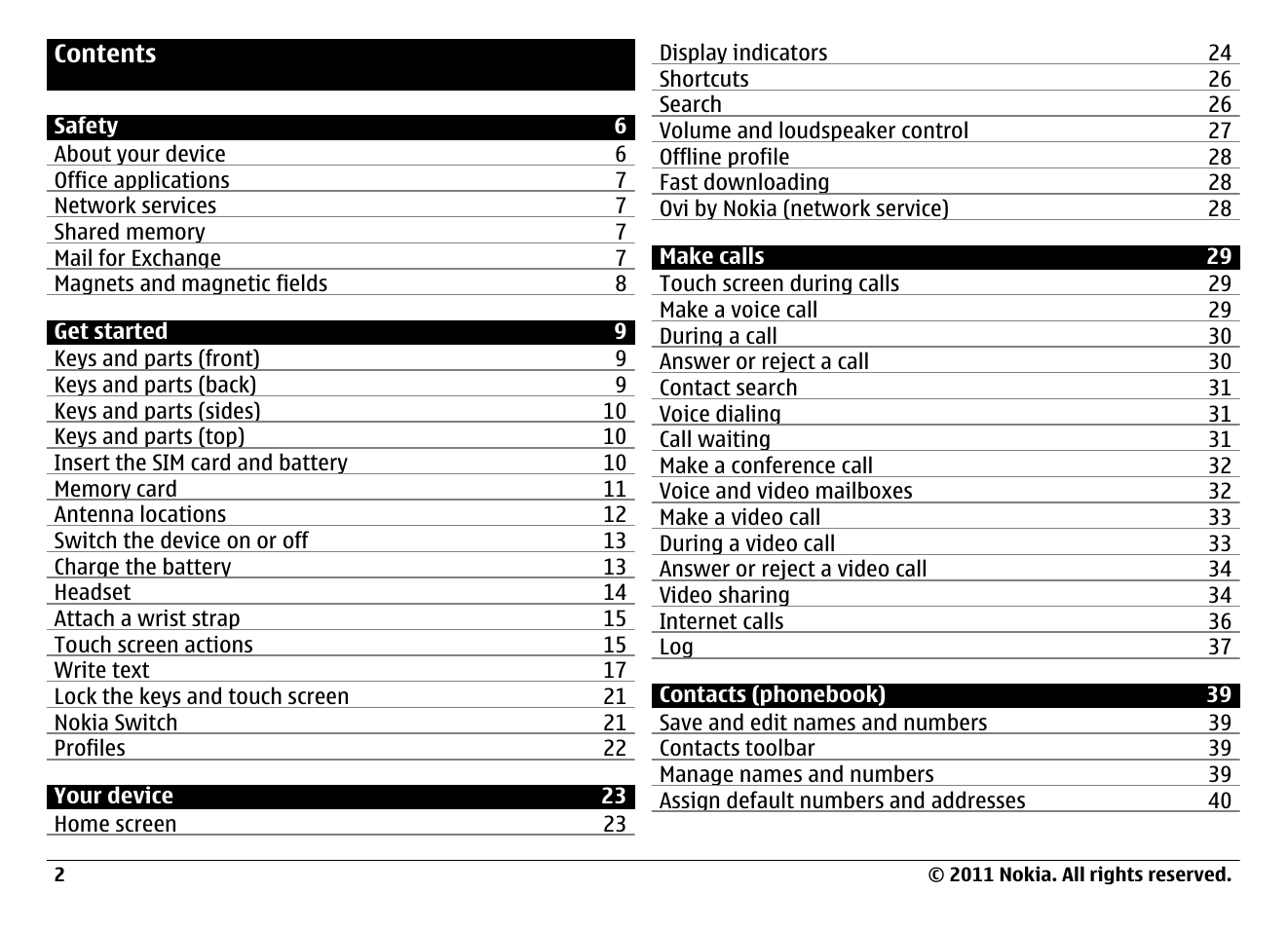 Nokia N97 User Manual | Page 2 / 130