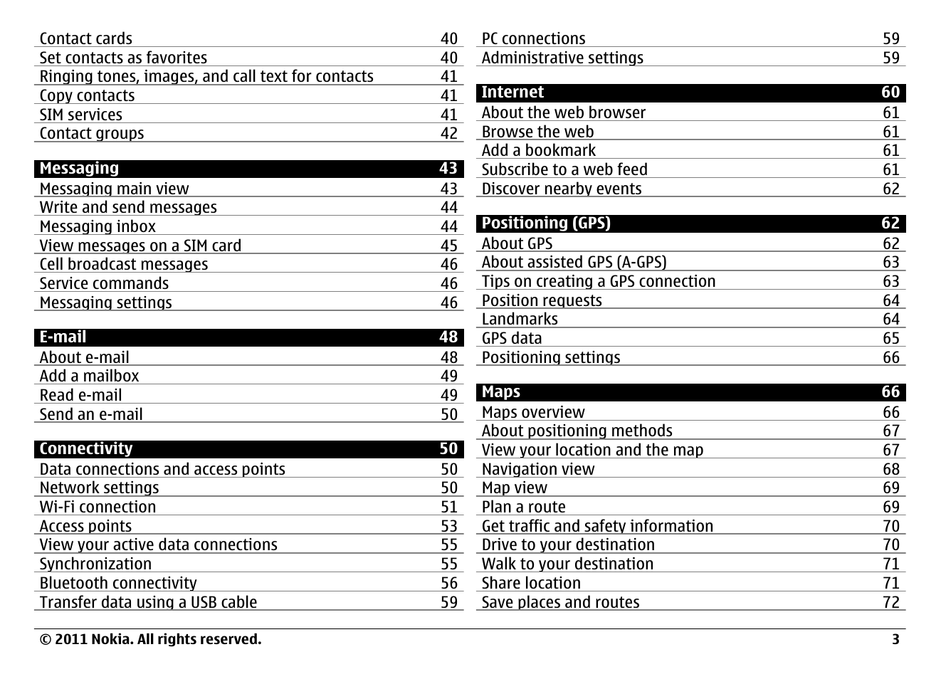 Nokia N97 User Manual | Page 3 / 130