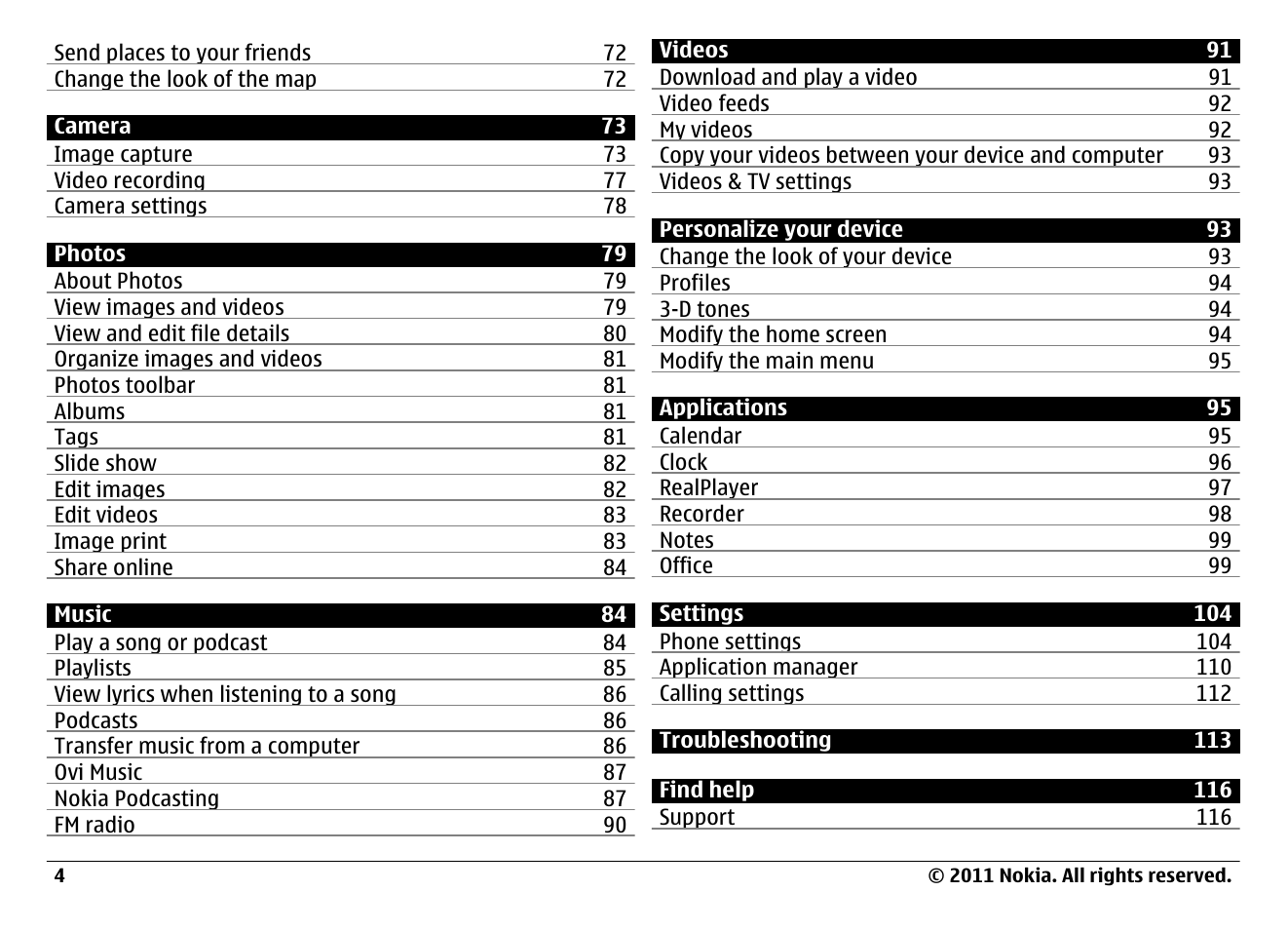 Nokia N97 User Manual | Page 4 / 130