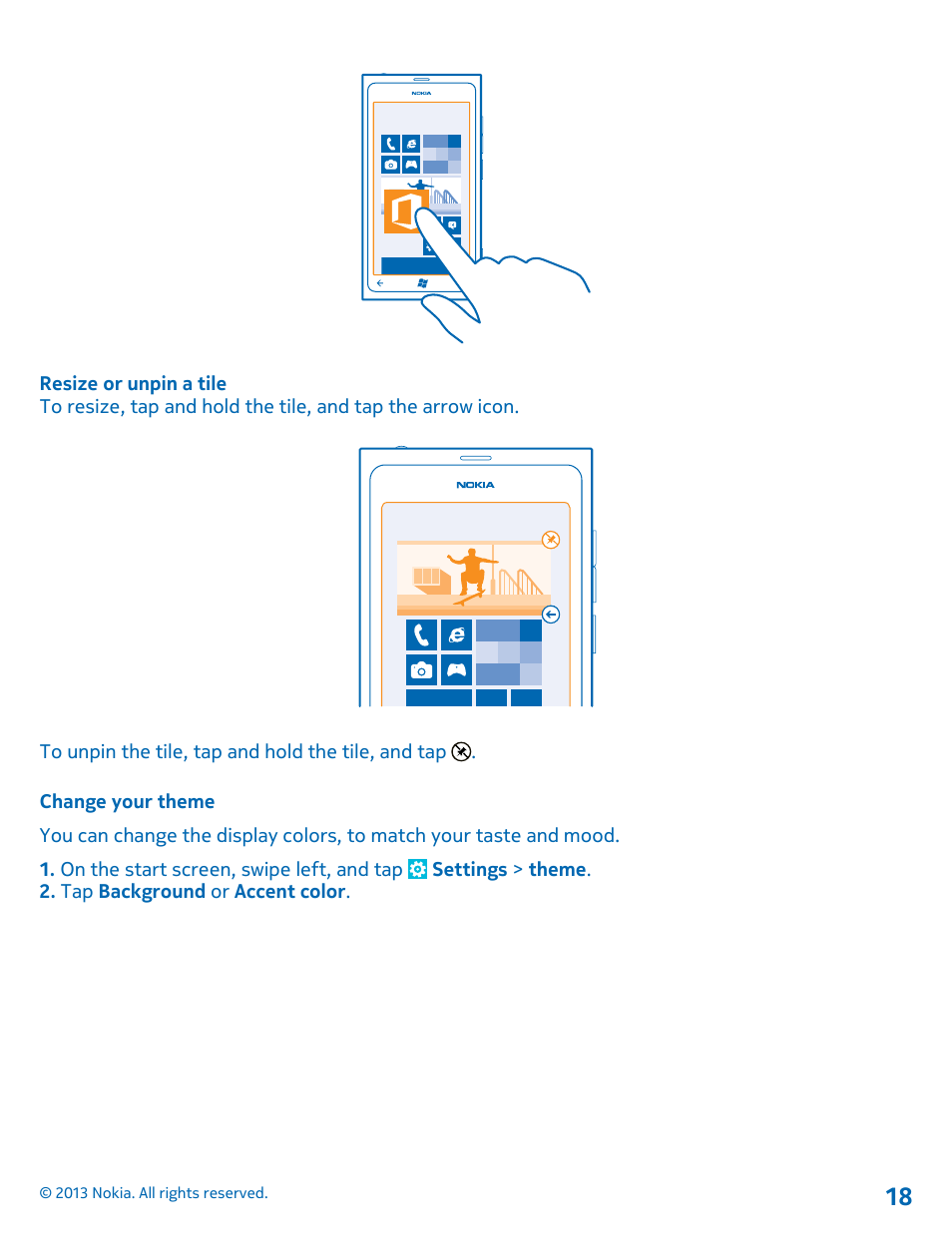 Change your theme | Nokia Lumia 800 User Manual | Page 18 / 88