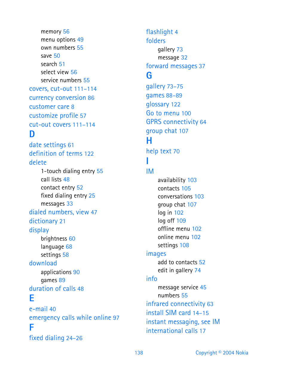 Nokia 3200 User Manual | Page 149 / 153