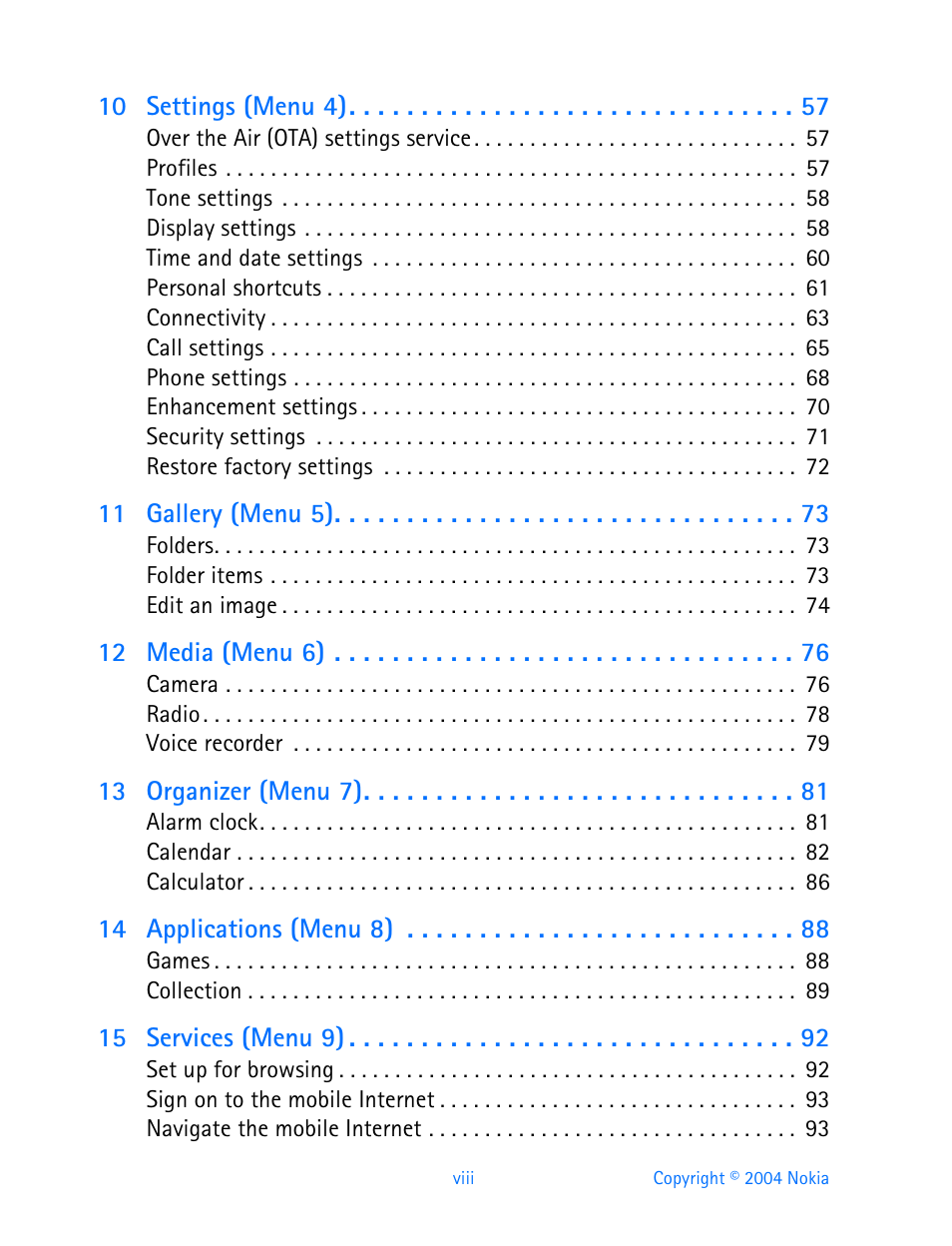 Nokia 3200 User Manual | Page 9 / 153