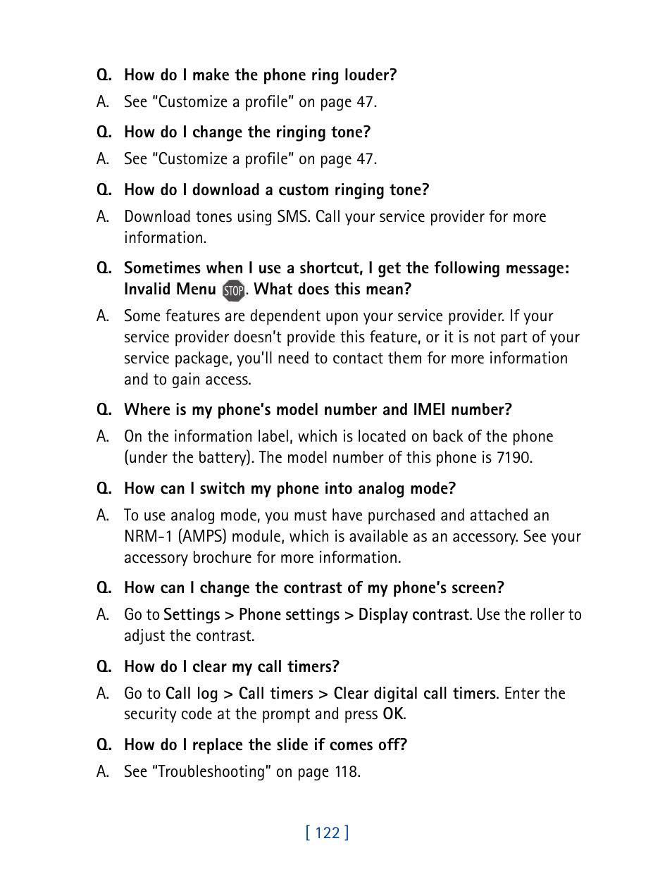 Nokia 7190 User Manual | Page 130 / 144