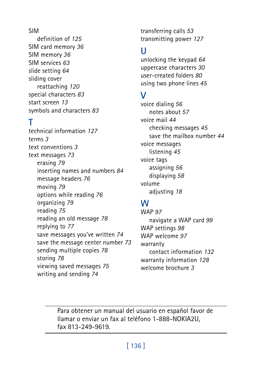 Nokia 7190 User Manual | Page 144 / 144