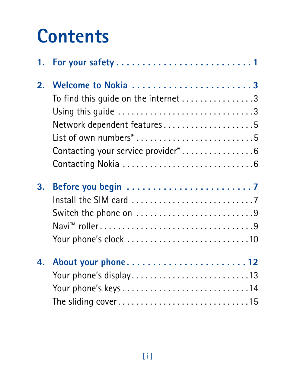 Nokia 7190 User Manual | Page 3 / 144