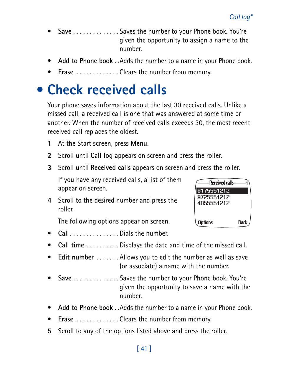 Check received calls | Nokia 7190 User Manual | Page 49 / 144