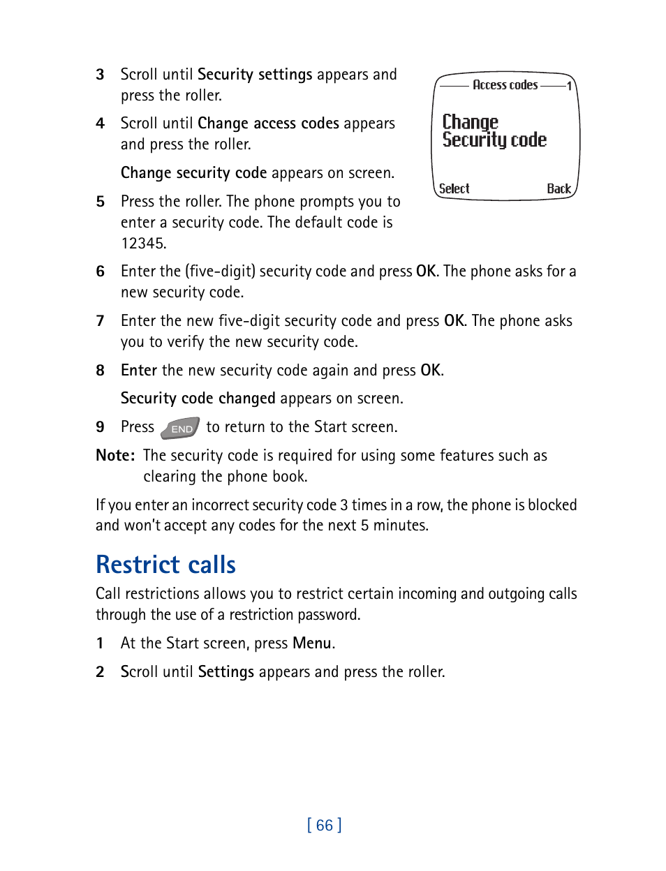 Restrict calls | Nokia 7190 User Manual | Page 74 / 144