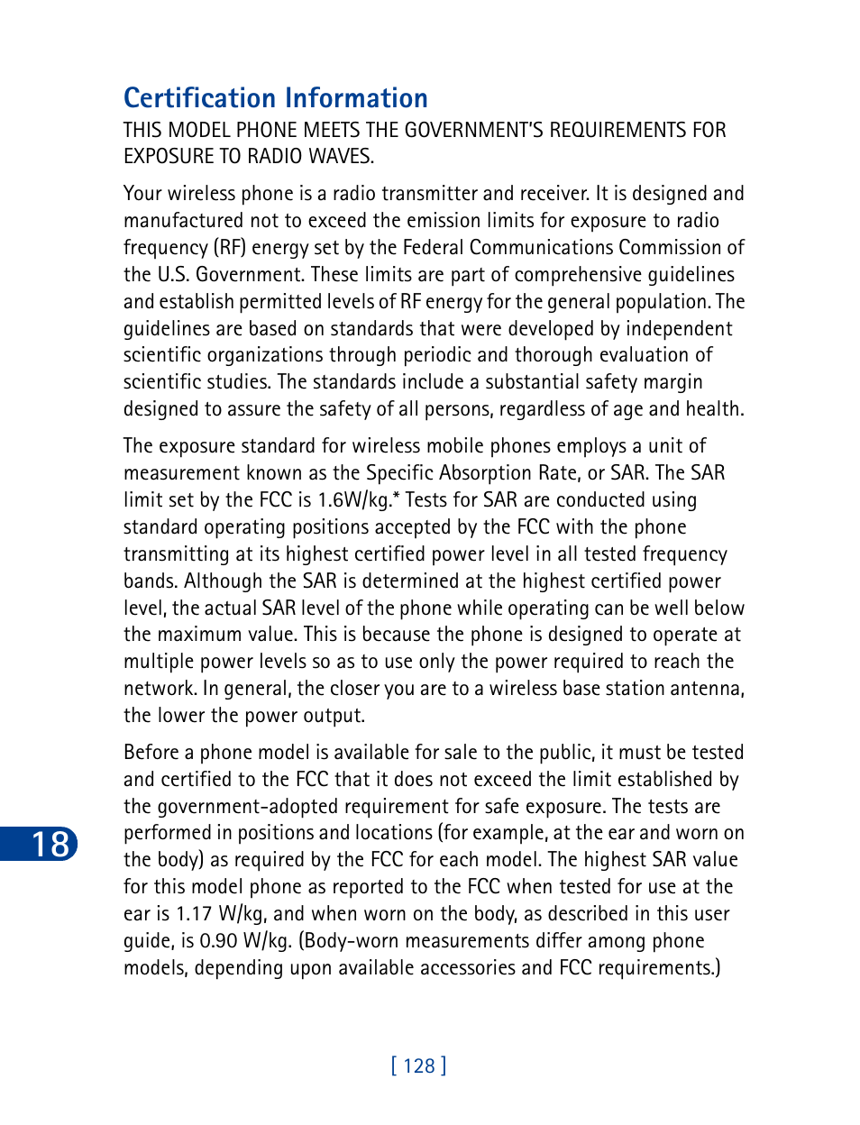 Certification information | Nokia 6340 User Manual | Page 137 / 161