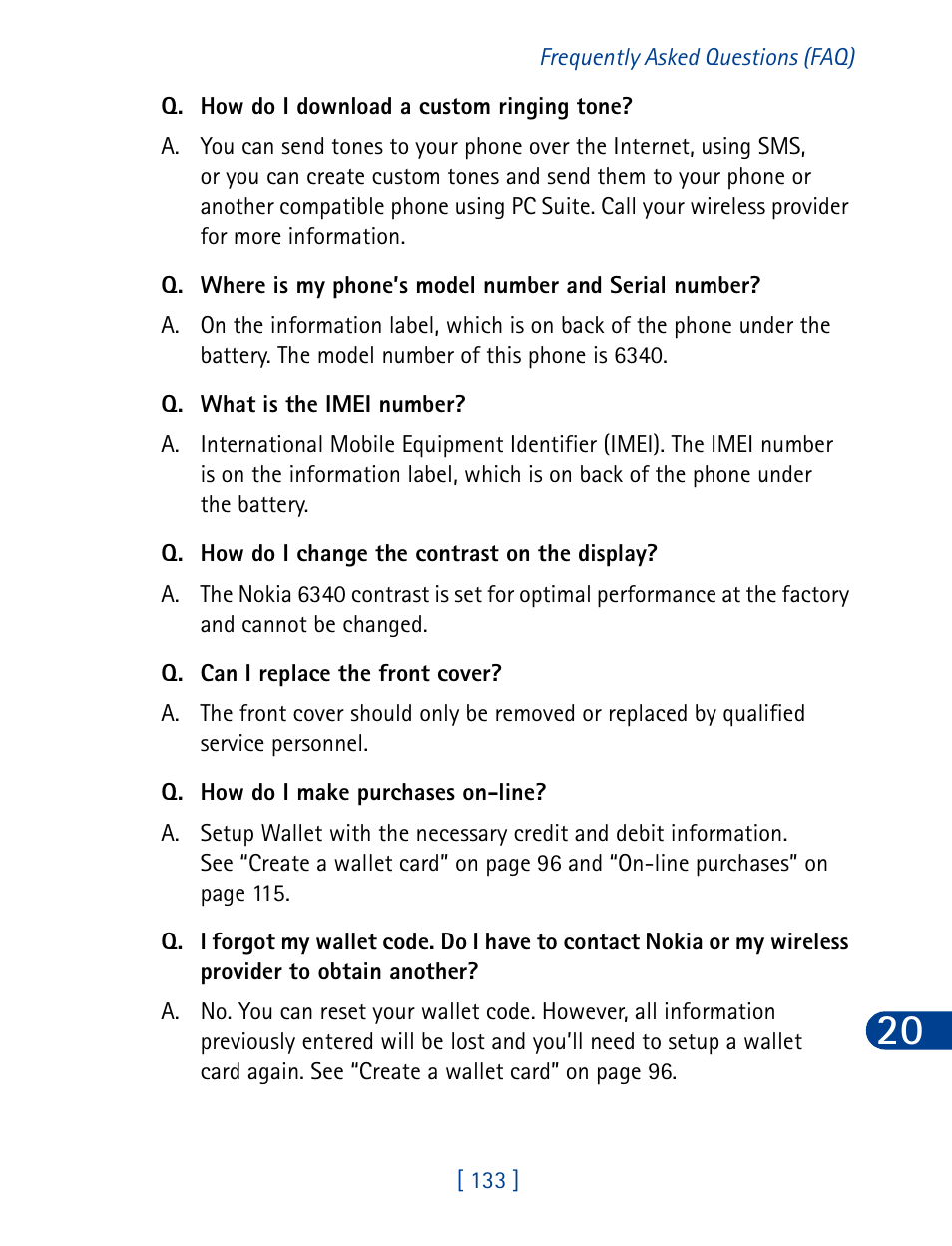 Nokia 6340 User Manual | Page 142 / 161