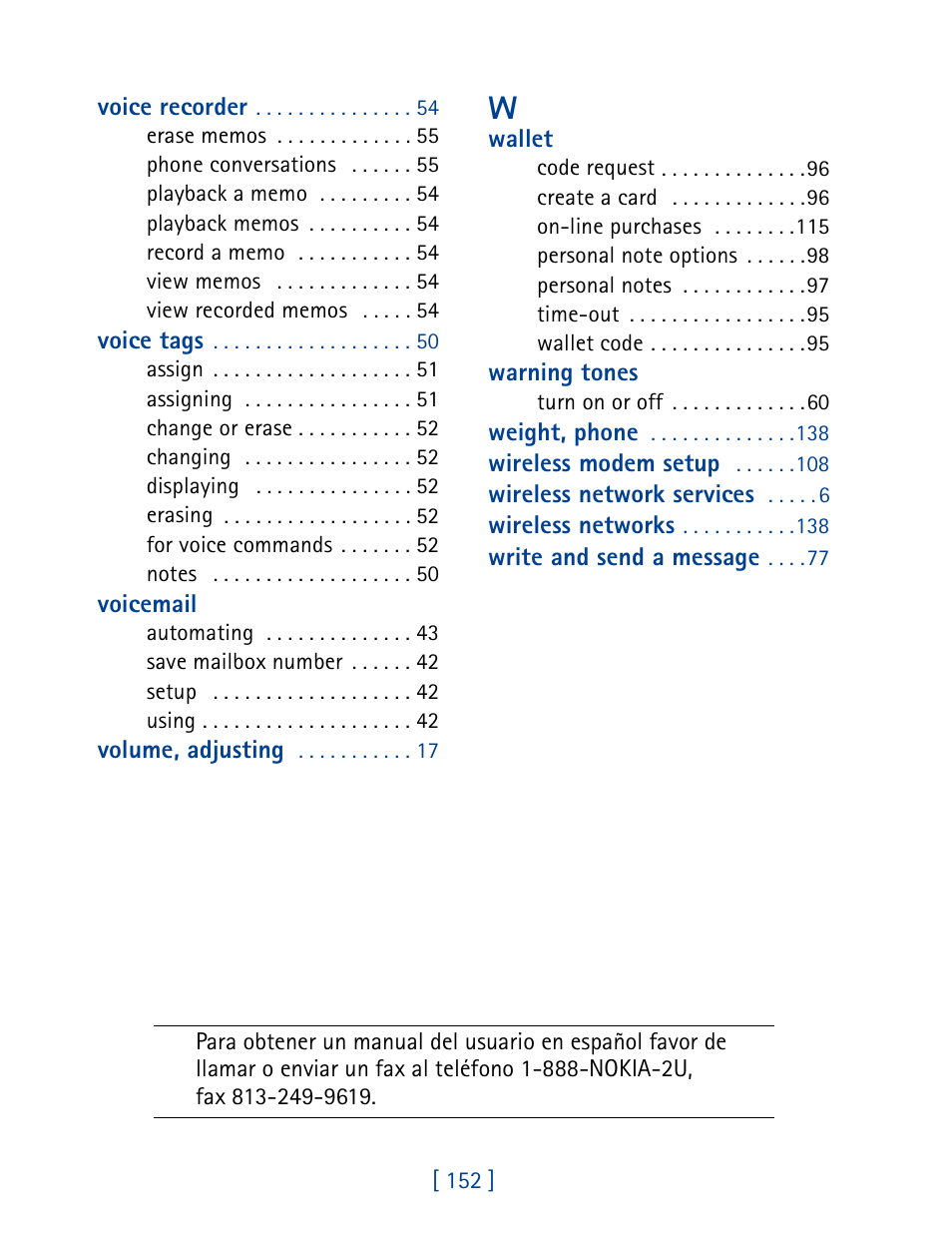 Nokia 6340 User Manual | Page 161 / 161