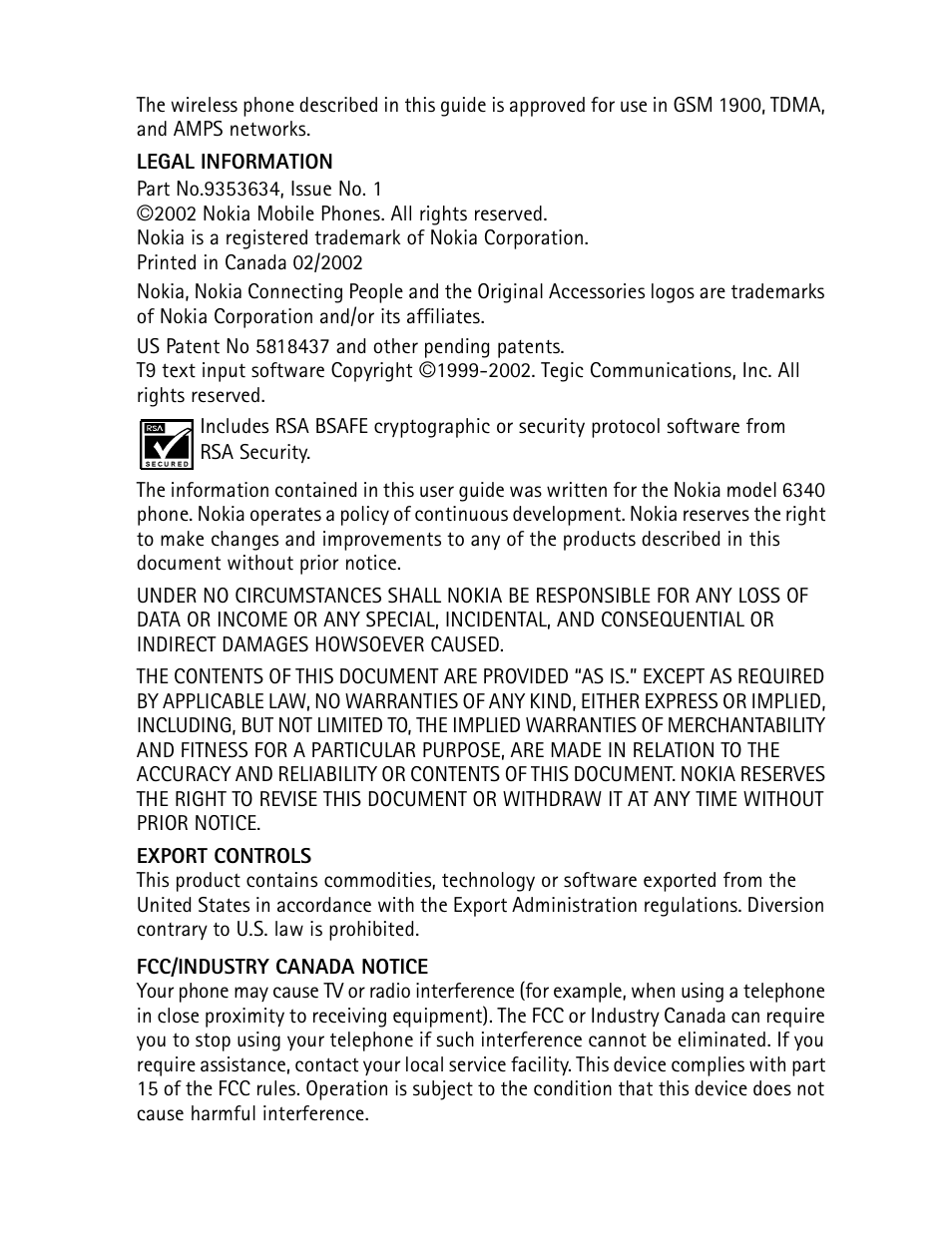 Nokia 6340 User Manual | Page 3 / 161