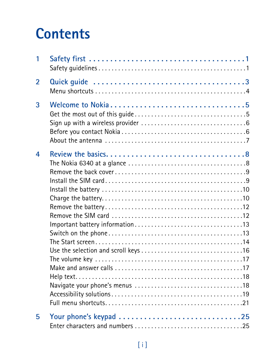 Nokia 6340 User Manual | Page 6 / 161