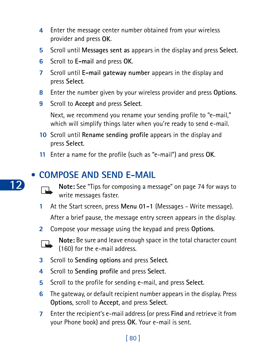 Compose and send e-mail | Nokia 6340 User Manual | Page 89 / 161