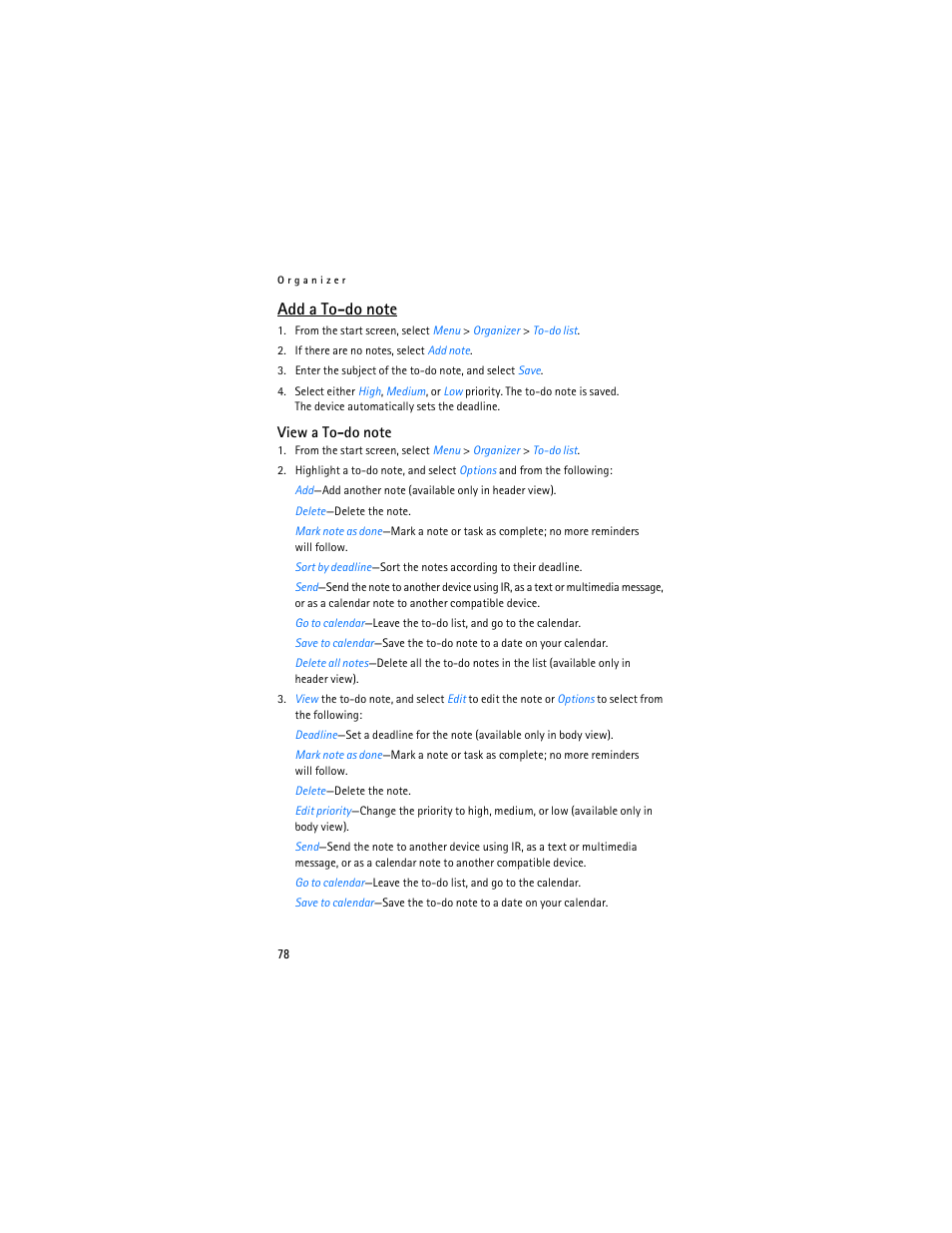 Nokia 6236i User Manual | Page 79 / 109