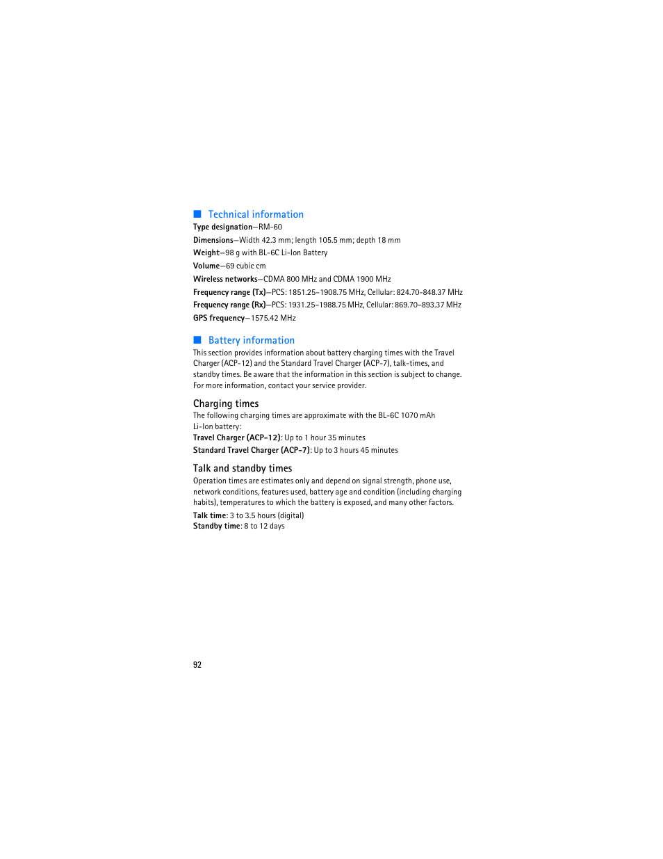 Nokia 6236i User Manual | Page 93 / 109