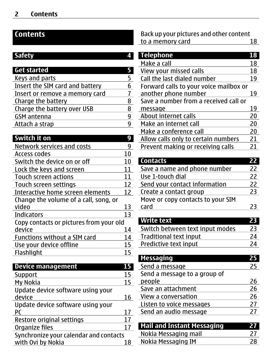 Nokia C3-01 User Manual | Page 2 / 62