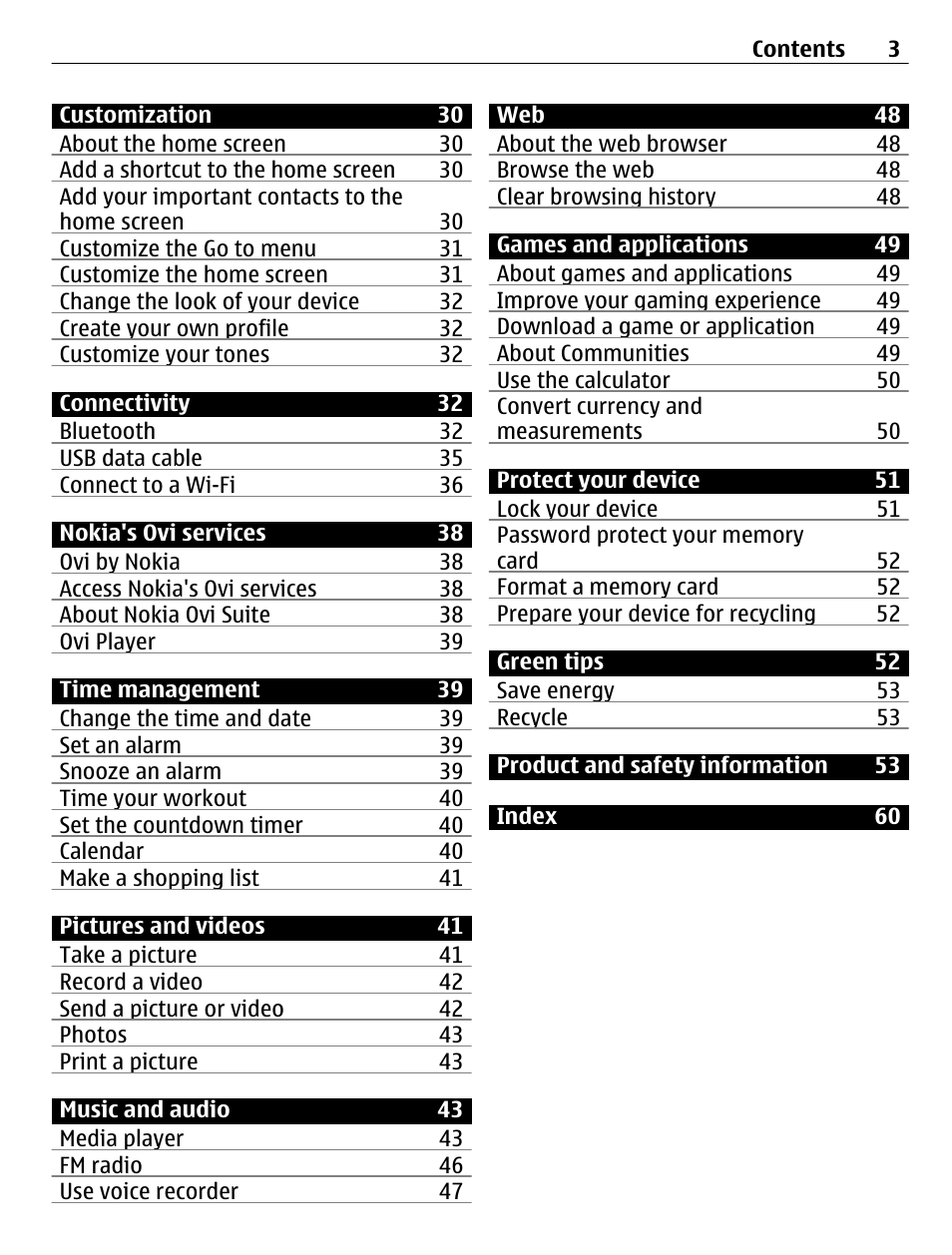 Nokia C3-01 User Manual | Page 3 / 62